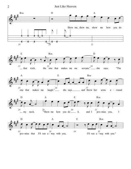 Just Like Heaven The Cure Ukulele Chords Tablature Page 2