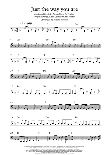 Just The Way You Are Bass Clef Page 2