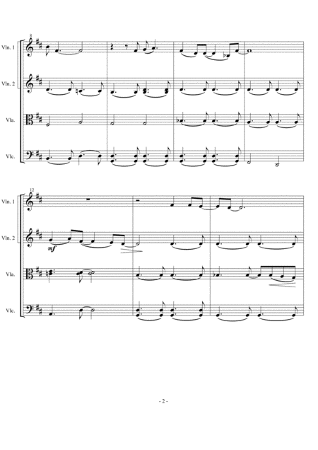 Just The Way You Are Billy Joel Arranged For String Quartet Page 2