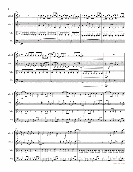 Just The Way You Are By Bruno Mars String Quartet Page 2