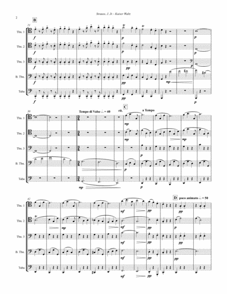 Kaiser Waltz Emperor Waltz For 5 Part Low Brass Ensemble Page 2