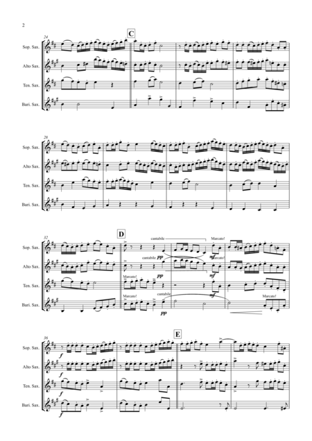 Kanon C Dur Saxophone Quartet Page 2