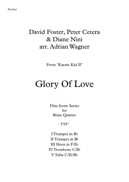 Karate Kid Ii Glory Of Love Brass Quintet Arr Adrian Wagner Page 2
