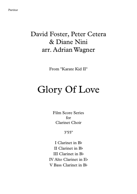 Karate Kid Ii Glory Of Love Clarinet Choir Arr Adrian Wagner Page 2