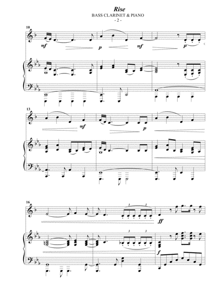 Katy Perry Rise For Bass Clarinet Piano Page 2