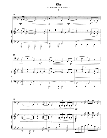 Katy Perry Rise For Euphonium Piano Page 2