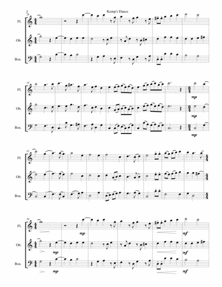 Kemps Dance Since Robin Hood For Wind Trio Flute Oboe Bassoon Page 2