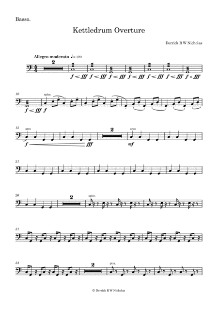 Kettledrum Overture Opus 2 Double Bass Page 2