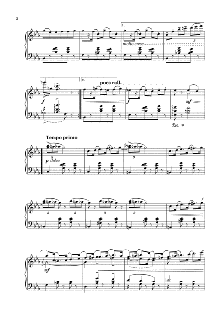 Khachaturian Mazurka From The Masquerade Piano Solo Page 2