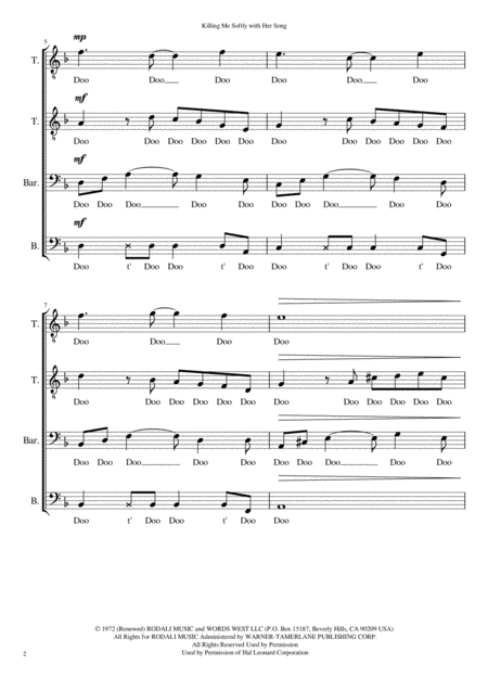 Killing Me Softly With Her Song Page 2