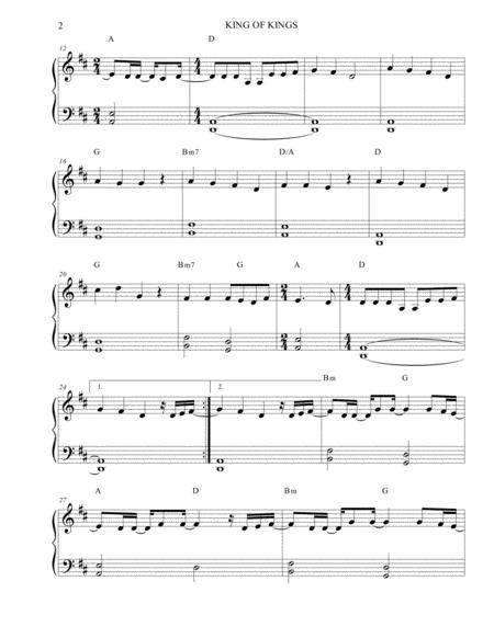 King Of Kings Hillsong Worship Scott Ligertwood Sheet Music Easy Piano Page 2