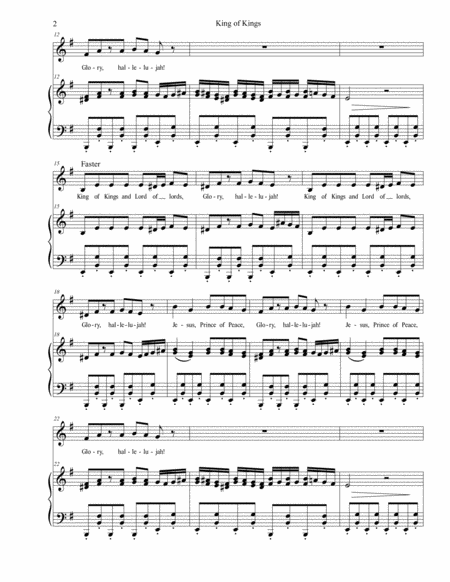 King Of Kings Voice And Piano Page 2
