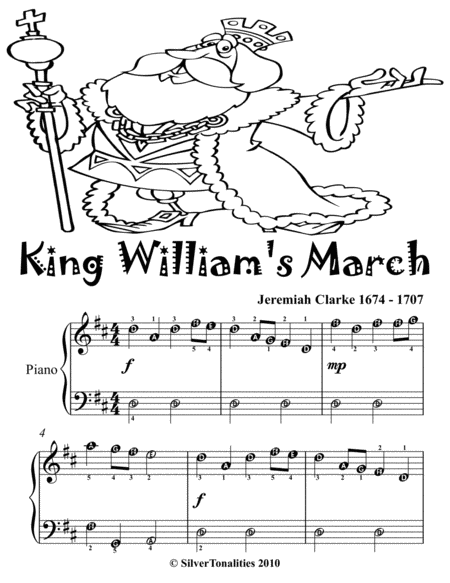 King Williams March Easy Piano Sheet Music Tadpole Edition Page 2