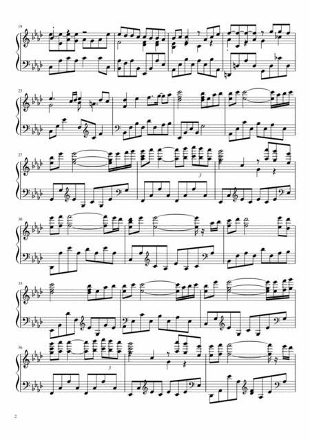 Kiss The Rain Yiruma Solo Piano Music Sheet Page 2