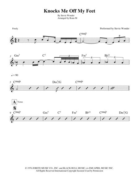 Knocks Me Off My Feet Lead Sheet By Stevie Wonder Page 2