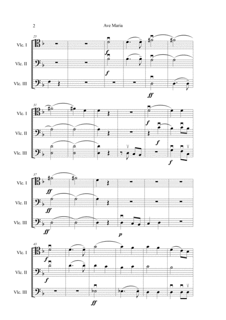 Kodaly Zoltan Ave Maria For 3 Cellos Page 2