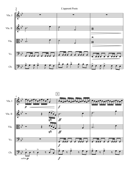 L Apprenti Poete Score Page 2