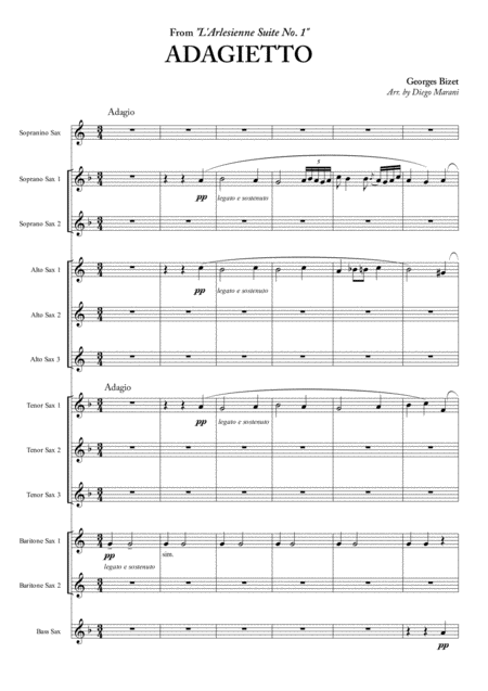 L Arlesienne Suite No 1 For Saxophone Ensemble Part Two Page 2