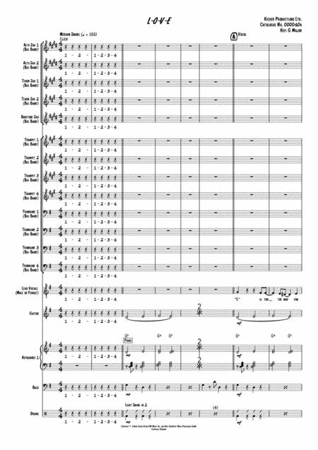 L O V E Big Band Score And Parts Page 2