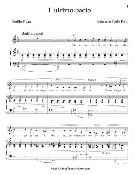 L Ultimo Bacio Transposed To C Major Page 2