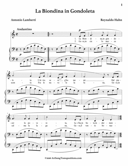 La Biondina In Gondoleta C Major Page 2