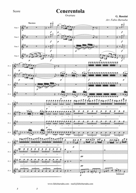 La Cenerentola Overture For Flute Quartet Page 2