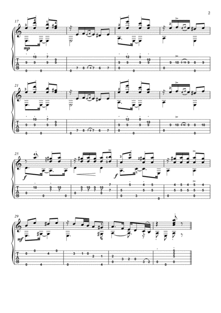 La Cumparsita Classical Guitar Solo Page 2