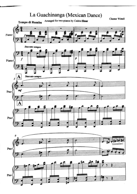 La Guachinanga Rumba Mexicandance Arranged For Two Piano Duo Page 2