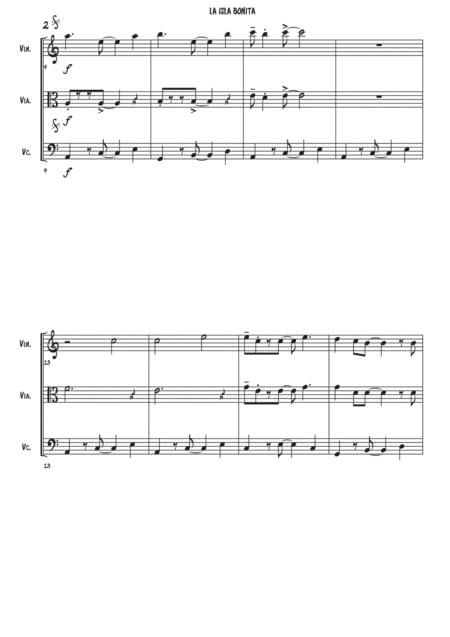 La Isla Bonita String Trio Page 2