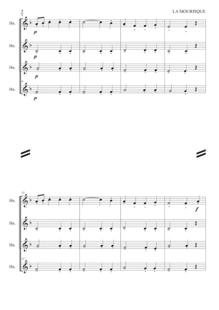 La Morisque French Horn Quartet Page 2