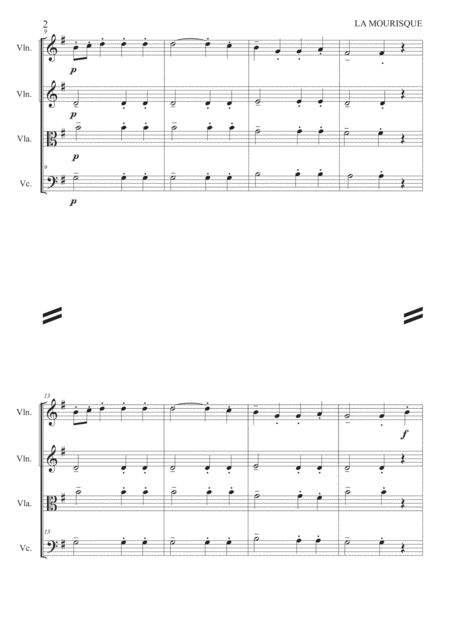 La Morisque String Quartet Page 2