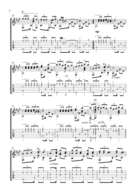 La Paloma Guitar Solo Page 2