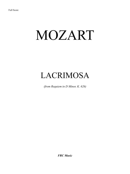 Lacrimosa For Piano Solo From Requiem In D Minor K 626 Page 2