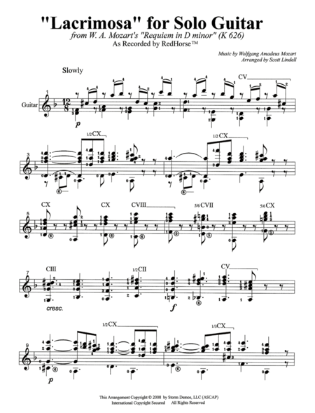 Lacrimosa For Solo Guitar Page 2