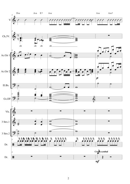 Lagrimas De Amo Slowly For Voice Choir And Orchestra Page 2