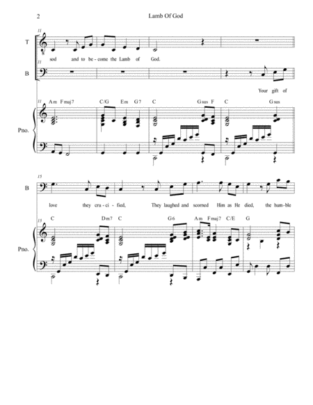 Lamb Of God Duet For Tenor And Bass Solo Page 2