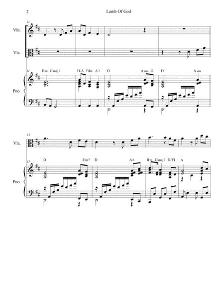 Lamb Of God Duet For Violin And Viola Page 2