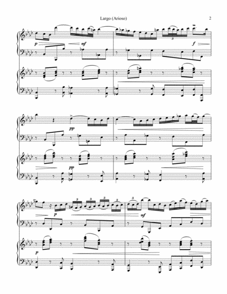 Largo Arioso Bwv 1056 For Piano Duet Page 2