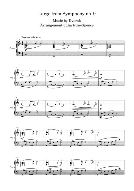 Largo From Dvoraks Symphony No 9 Piano Solo Page 2