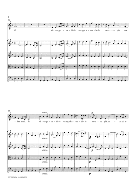 Largo From Xerxes String Quartet And Voice Page 2