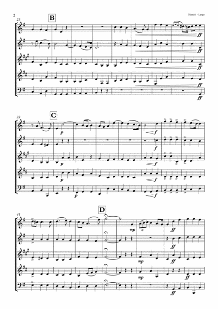 Largo Ombra Mai Fu From Xerxes For Wind Quintet Page 2