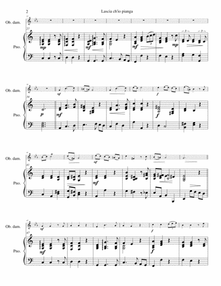 Lascia Ch Io Pianga For Oboe D Amore And Piano Page 2