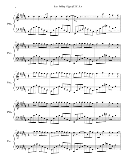 Last Friday Nightt G I F Piano Solo Page 2