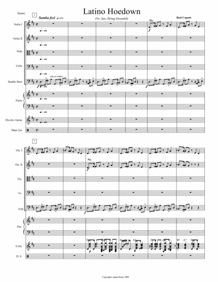 Latino Hoedown For Jazz String Ensemble Page 2