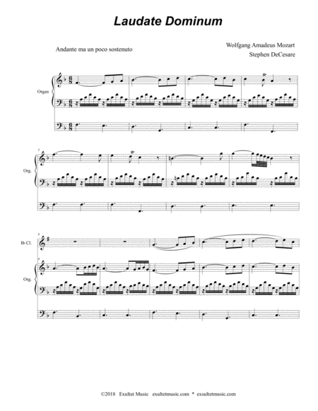 Laudate Dominum Duet For Flute Bb Clarinet Organ Accompaniment Page 2