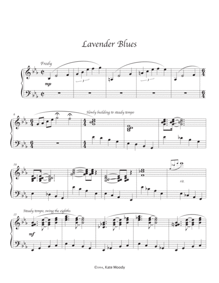 Lavender Blues Solo Piano Page 2