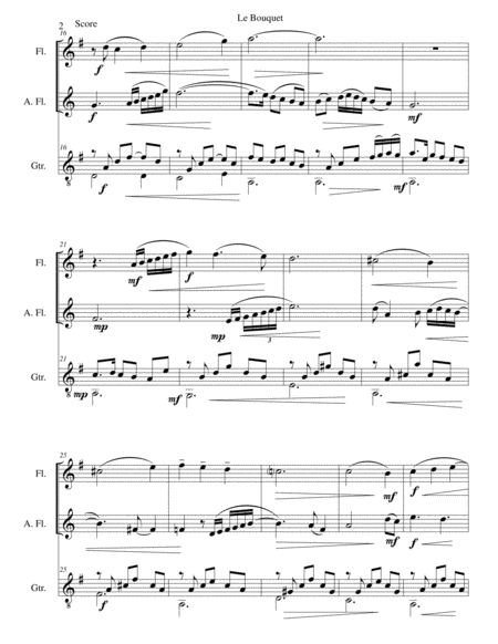 Le Bouquet For Flute Alto Flute And Guitar Page 2