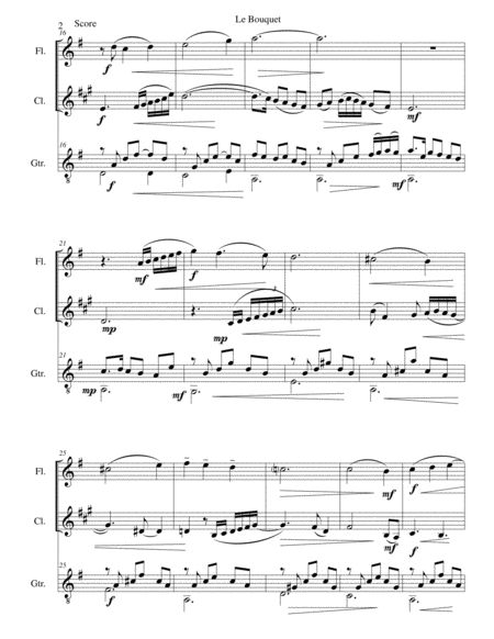 Le Bouquet For Flute Clarinet And Guitar Page 2