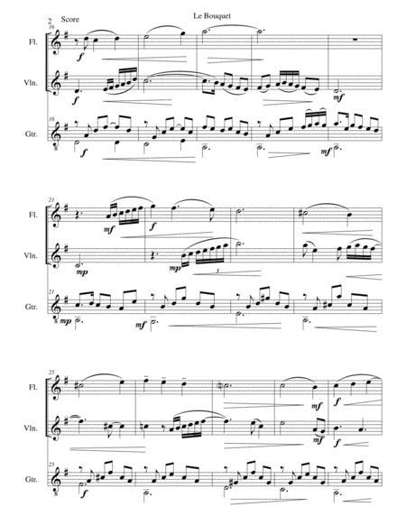 Le Bouquet For Flute Violin And Guitar Page 2