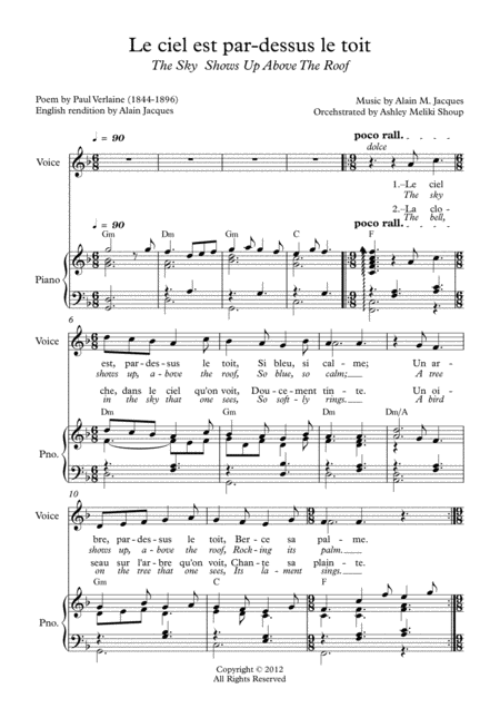 Le Ciel Est Par Dessus Le Toit Verlaine Bilingual Page 2